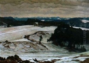Mittelgebirge Im Schnee by Willy Ter Hell