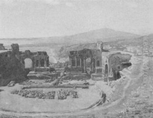 Das Antike Theater Von Taormina Auf Sizilien