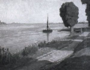 An Der Suderelbe Bei Neugraben, Hamburg by Willy Ter Hell