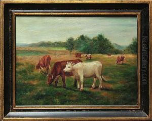 Cows In The Meadow by Edward Mitchell Bannister