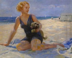 Am Strand by Oskar Heller