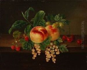 Still Life With Peaches And Currants
