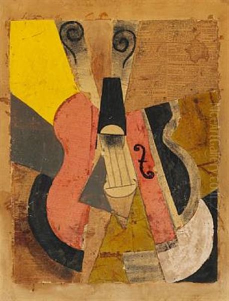 Cubist Composition With A Guitar, Paris - view 1