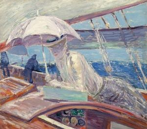 Madame Helleu Aboard The Yacht 'bird Madame Helleu Aboard The Yacht 'bird
