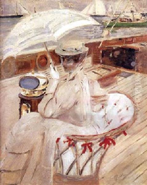Madame Helleu Sur Son Yacht - view 1