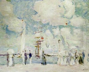 Entree Du Bassin De Deauville by Paul Cesar Helleu