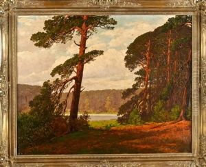 Markische Landschaft Mit See by Rudolf Hellgrewe