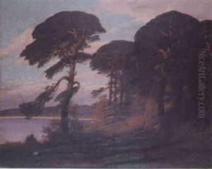 Grande Vue De La Cote Mediterraneenne Aux Pins Parasol by Rudolf Hellgrewe