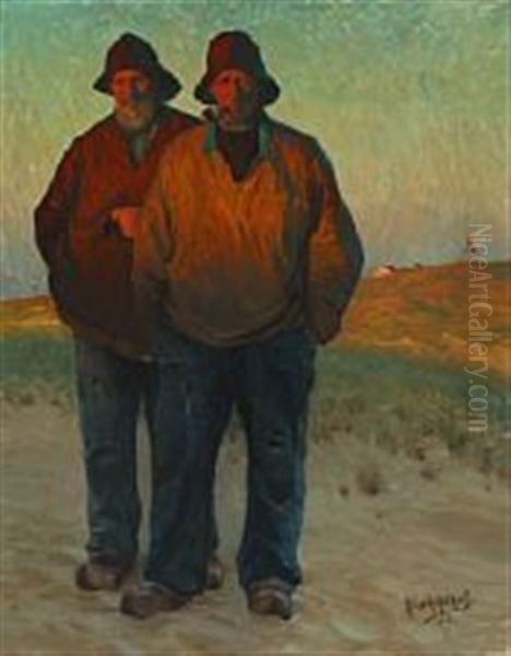 Two Fishermen In The Dunes, Skagen - view 1