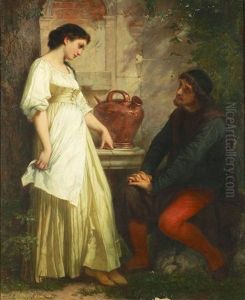 Mote Vid Brunnen by Carl Gustaf Hellqvist