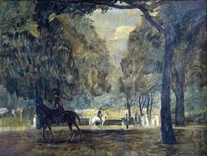 Reiter Im Park by Rudolf Hellwag