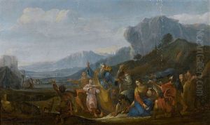 La Recolte De La Manne by Dirk Theodoor Helmbreker