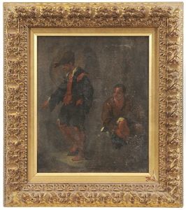 Figural Oil Sketch by Dirk Theodoor Helmbreker