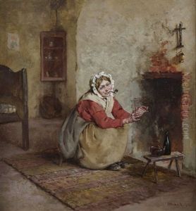 Woman By The Hearth by Howard Helmick
