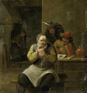 Rauchende Herren Im Wirtshaus by Matheus van Helmont