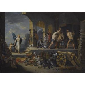 Venus At The Forge Of Vulcan Or An Allegory Of Fire by Matheus van Helmont