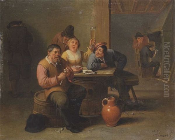 Zecher Und Raucher Am Tisch - view 1