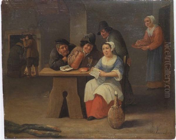Bauern Bei Der Mahlzeit Am Tisch - view 1