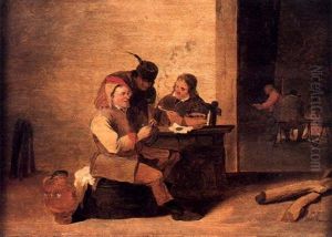 Interieur De Taverne by Matheus van Helmont
