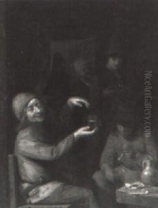 Man Drinking Beer by Matheus van Helmont