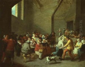 La Danse A L'auberge by Matheus van Helmont