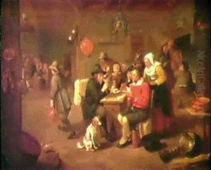 Les Tricheurs, Interieur D'auberge Et Joueurs De Cartes