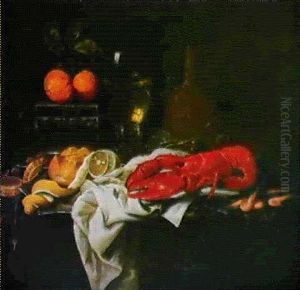 Nature Morte Au Homard Et Aux Fruits by Matheus van Helmont