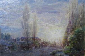 Sunset Near Santiago by Alfredo H. Helsby