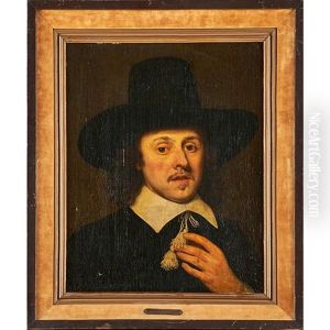Portrait Of A Gentleman With Lawn Collar And Black Hat
