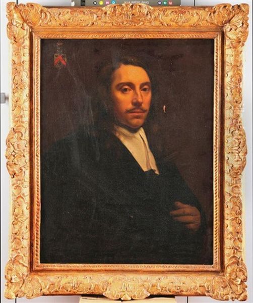 Portrait D'un Membre De La Famille Blocquel De La Croix De Wismes, De Trois-quarts, La Main Gauche Accoudee Et Gantee - view 1
