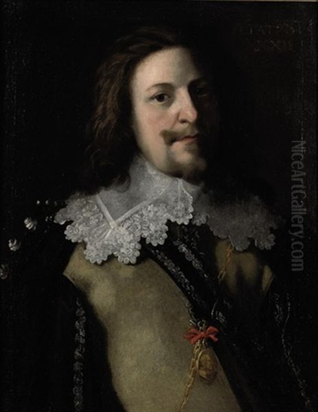 Portrait Of A Gentleman In Buff Coat And Lace Collar - view 1