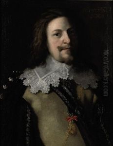 Portrait Of A Gentleman In Buff Coat And Lace Collar by Bartholomeus Van Der Helst