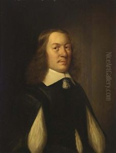 A Portrait Of A Gentleman Wearing A Black Coat And White Chemise A Portrait Of A Gentleman Wearing A Black Coat And White Chemise