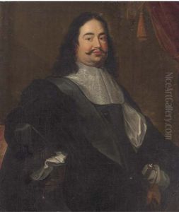 Portrait Of A Gentleman, Three-quarter-length, With A Sword And Holding A Glove In His Left Hand