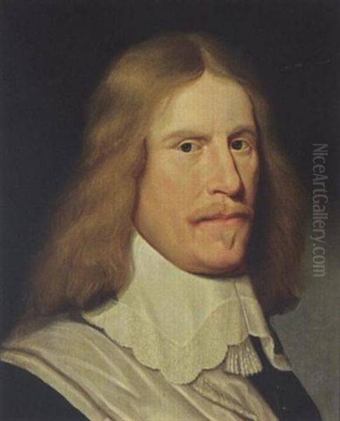 Portrait Of A Gentleman (hendrik Casimir I, Count Of Nassau Dietz?) Wearing A Black Coat With A White Sash, And White Lace Collar - view 1