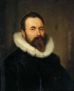 Portrait Of A Gentleman, In A Black Embroidered Jacket And A Ruff