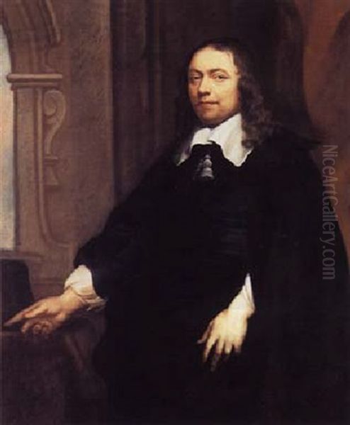 Portrait Of A Clergyman In An Architectural Setting - view 1