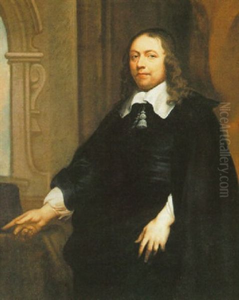 A Portrait Of A Cleric, In An Architectural Setting - view 1