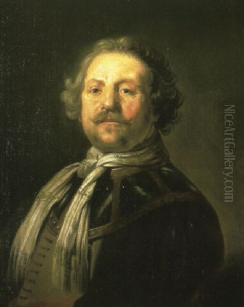 Portrait Of A Soldier In A Gorget And A White Scarf - view 1