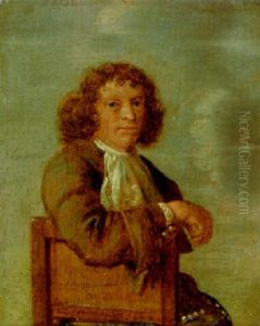 Portrait Of A Gentleman, Seated Half-length, In A Brown Costume And Cravat by Lodewyck Van Der Helst