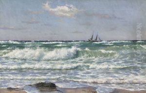 Segelschiff Auf Sturmischer See by Viggo Lauritz Helsted