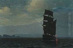 Aftenstemning Paa Havet by Viggo Lauritz Helsted