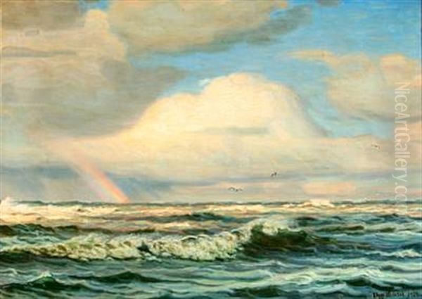 Rainbow Over The Ocean - view 1