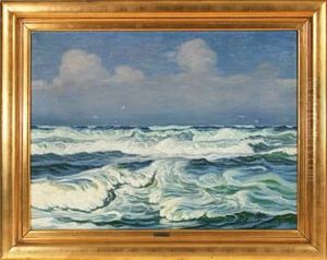 Breakers Along A Coast by Viggo Lauritz Helsted