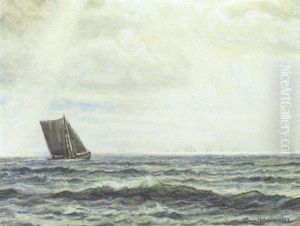 Marine Med Sejlskibe by Viggo Lauritz Helsted