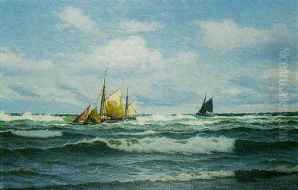 Fishing Boats Off The Coast - view 1