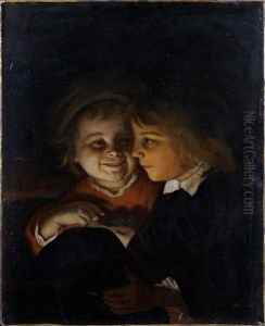 Enfants A La Bougie by Nicolaes de (Stocade) Helt