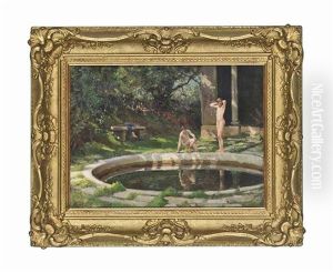 An Alfresco Bath by Augustus Morton Hely-Smith