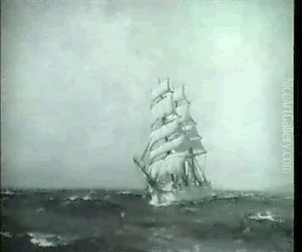 A Clipper At Sea - view 1