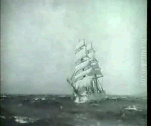 A Clipper At Sea by Augustus Morton Hely-Smith